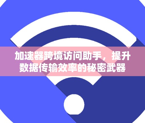加速器跨境访问助手，提升数据传输效率的秘密武器