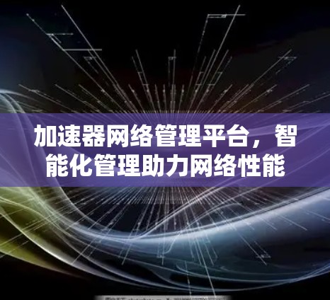 加速器网络管理平台,智能化管理助力网络性能 加速器网络管理平台,智能化管理助力网络性能