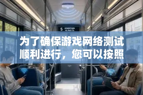 为了确保游戏网络测试顺利进行，您可以按照以下步骤使用合适的工具